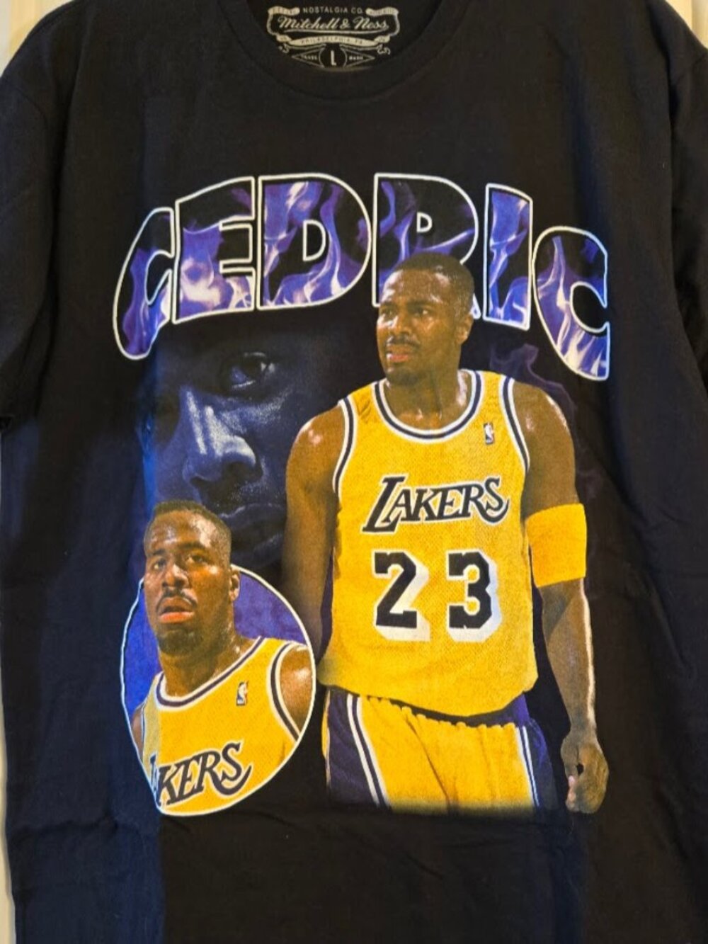 LA Lakers Cedric Ceballos Black SS Tee